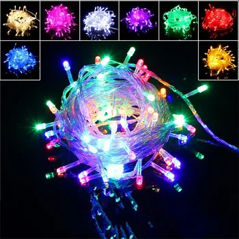 10M 100 LED מחרוזת אור Plug-in מודל צבעוניים חוטי נחושת מחרוזת אור עמיד למים שימוש בטוח פיית חג המולד קישוטים למסיבת החג