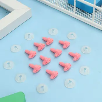 10pcs DIY חיות מלאכות פלסטיק משולש אפים על בובות צעצועים דוב כפתורי צעצוע DIY בטיחות האף אביזרים