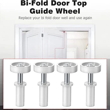 16PCS כפול דלת ציר ציר קל להתאים Bifold הדלת חומרה בטוח להתקין Bifold הדלת תיקון כלי הערכה עמיד הבית.