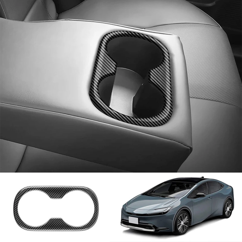 עבור טויוטה פריוס 60 סדרה 2020-2023 מכונית אחורי משענת יד מים לכוס קישוט מסגרת הכיסוי לקצץ