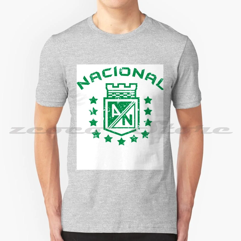 Nacional מדיין בקולומביה Camiseta חולצת טי Futbol טי-שירט 100% כותנה נוח באיכות גבוהה Nacional מדיין Futbol