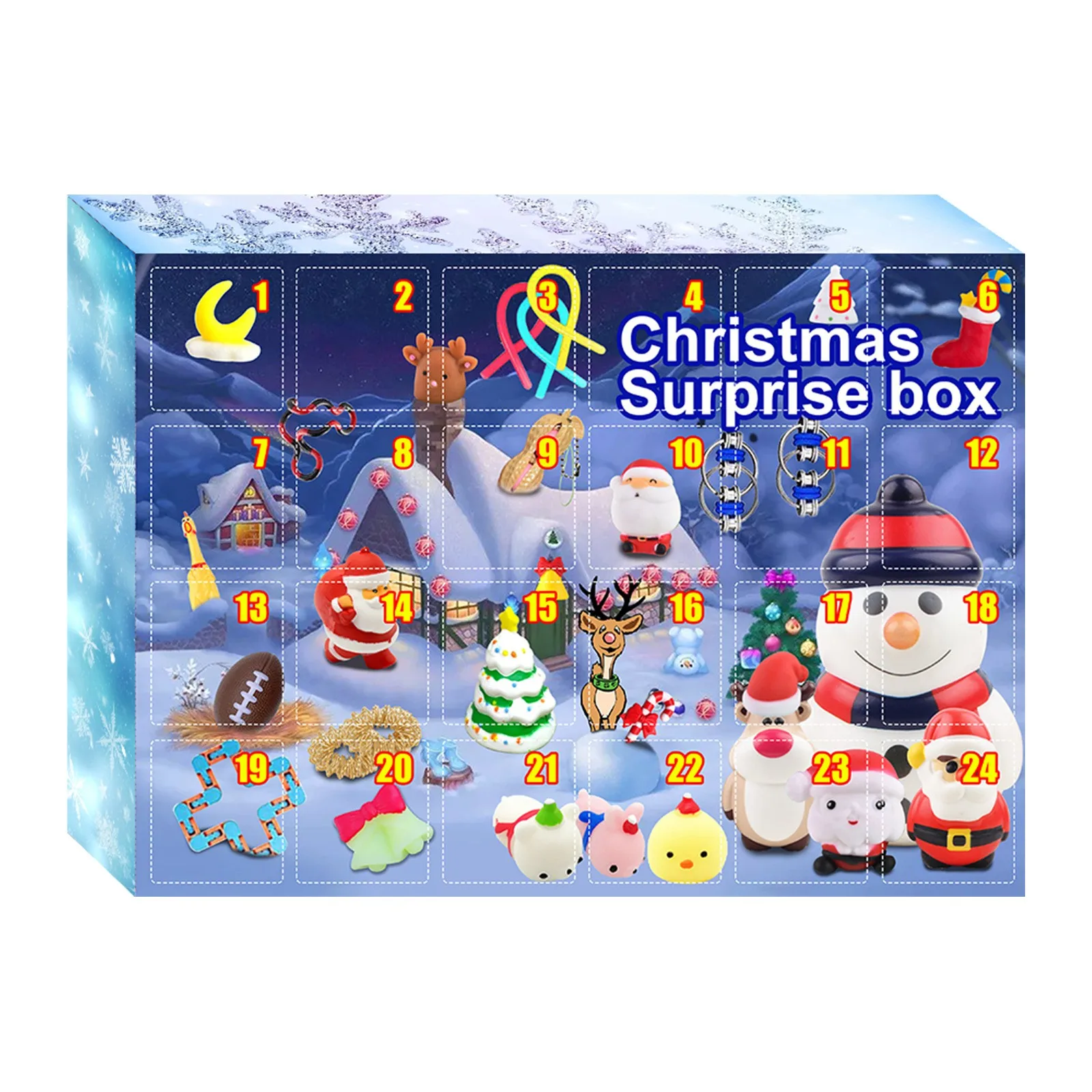 חג המולד-יד קרועים לוח שנה מתנה קופסת הפתעה לוח שנה יצירתי חג המולד צעצועים קונדס מצחיק צעצועים משחקים מסיבת 신기한용품 грашки