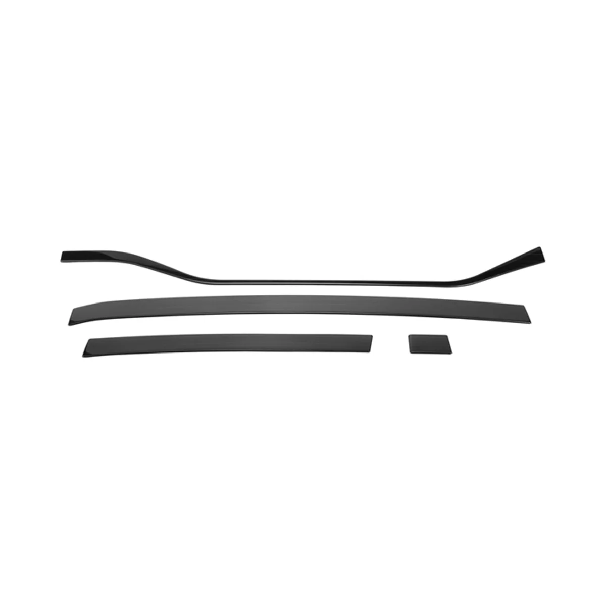 לוח המחוונים במכונית במרכז הקונסולה דקורטיבי רצועות אביזרים דקורטיביים עבור פולקסווגן T-Roc 2017-2022 שחור