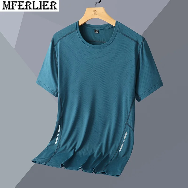 קיץ גברים יבש מהירה שרוול קצר חולצת טי mferlier לנשימה בתוספת גודל 8XL 66 חולצות tees כושר העליון