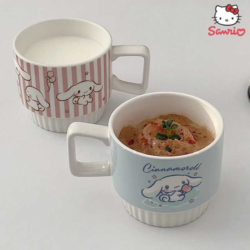 Sanrio אנימה חמודה Cinnamoroll ספל Kawaii תלמיד קרמיקה חום התנגדות לשתות כוס משק בית קפה עם חלב ארוחת בוקר כוס מתנה
