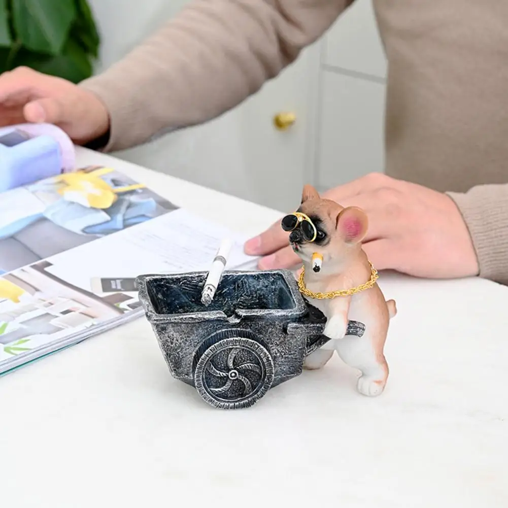 חידוש מאפרה מקסים בצורת כלב מאפרות זכוכית משוריינת קל שולחן העבודה קישוטים כיף מקסים חווית עישון הכלב