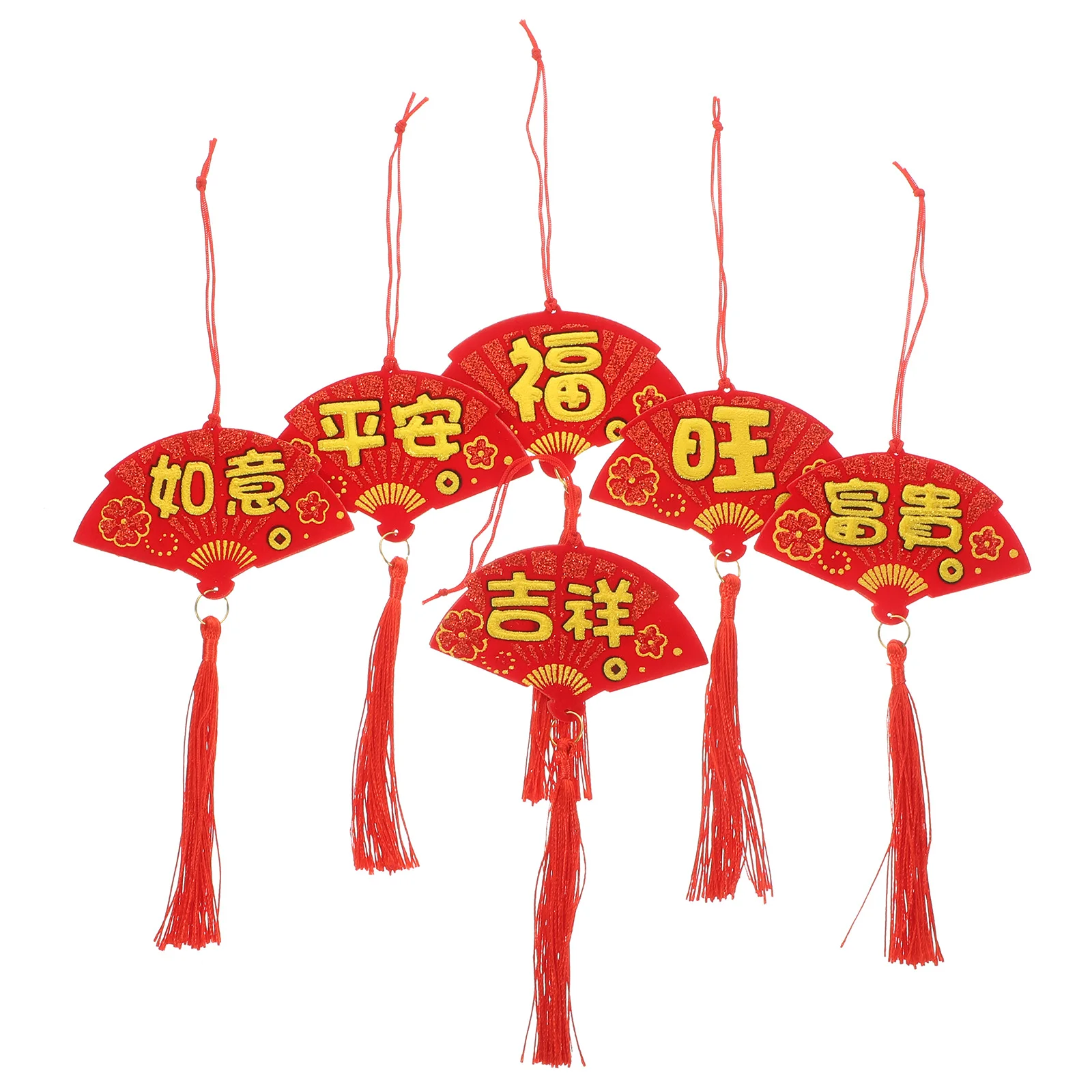 6 יח ' קישוטי חג מולד שנה חדש קישוטים אוהד הצורה הטובה ביותר סיני 2024 מסיבת פלנל המשרד