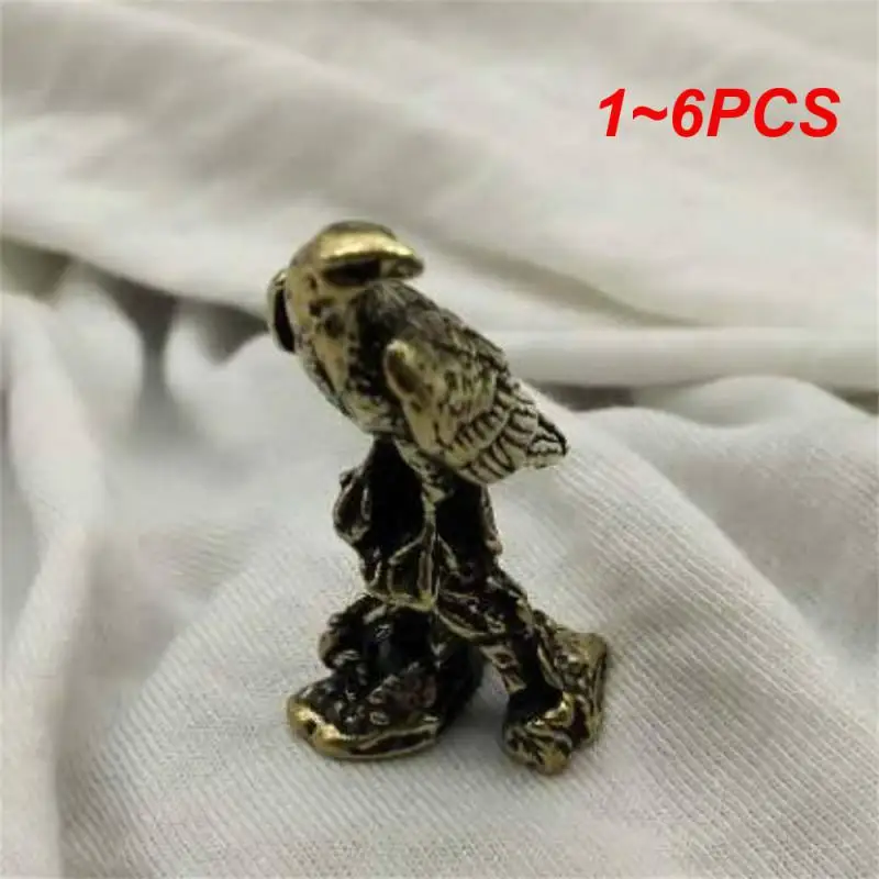 1~6PCS חיה פסל מרקם נהדר טהור פליז משובח השולחן קישוט נשר מוצרים ביתיים ברונזה, פסל ציפור
