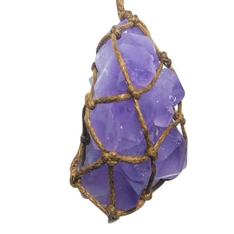 לא סדיר טבעי אבן אמטיסט שרשרת קוורץ ריפוי סגול חן תליון אבן המזל שרשרת תכשיטי מתנה