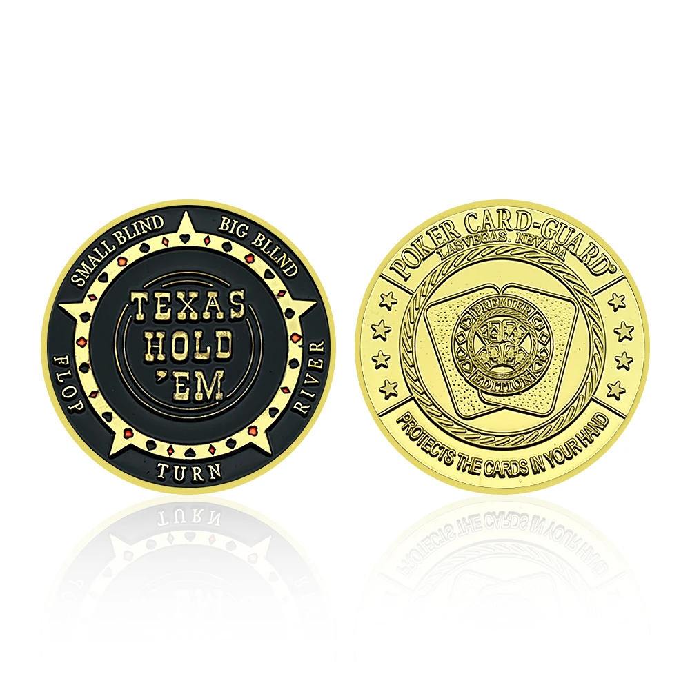 טקסס פוקר כרטיס-השומר Commemroative מדליית זהב מטבע צ ' יפ מטבעות אספנות מתנה קישוטים מזכרת