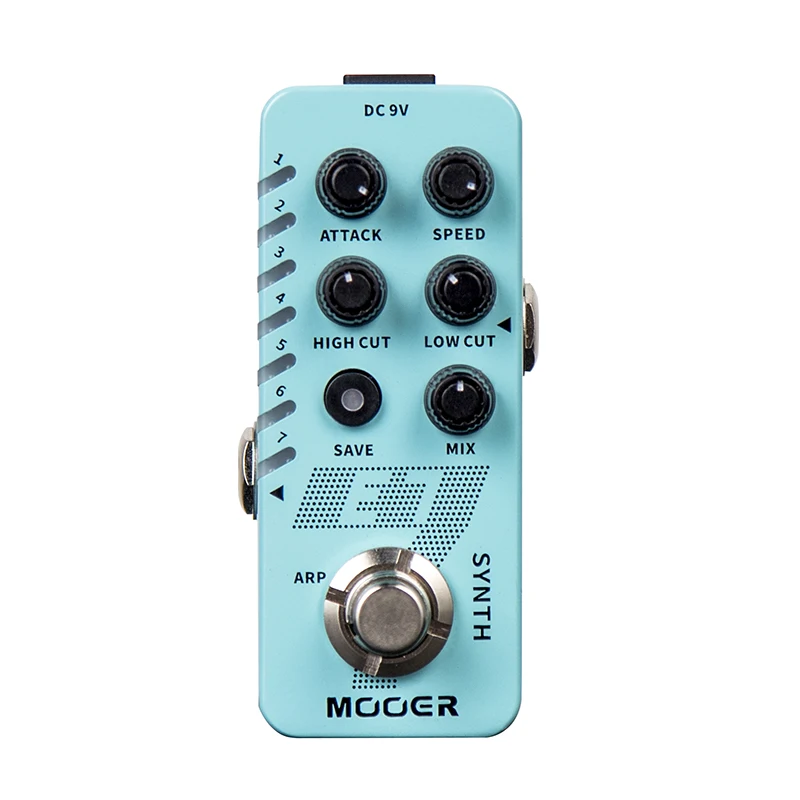 Mooer E7 סינטיסייזר פוליפוני 7 סוגים פדלים, אפקטים כוונון גיטרה חשמלית השפעה דוושת סינטיסייזר צלילי גיטרה חשמלית בס