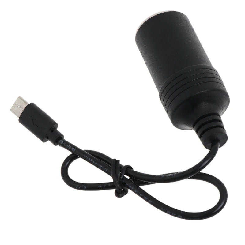 USB C משטרת סוג C זכר 12V הרכב לשקע המצית נקבה להגביר את כבל נהיגה מקליט GPS E-כלב מכונית אוהד H8WD