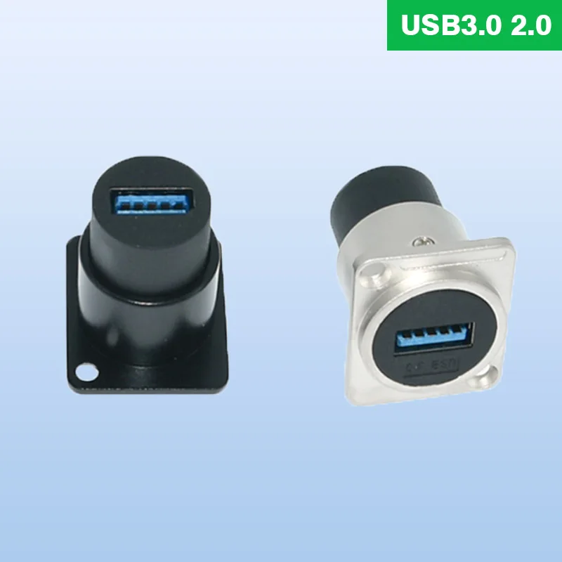 M22 M24 USB 3.0 2.0 לוח מחבר הזנה דרך נקבה כותרת שקע מחבר אוגן עד 5Gbp/s קצב העברה שחור וכסף