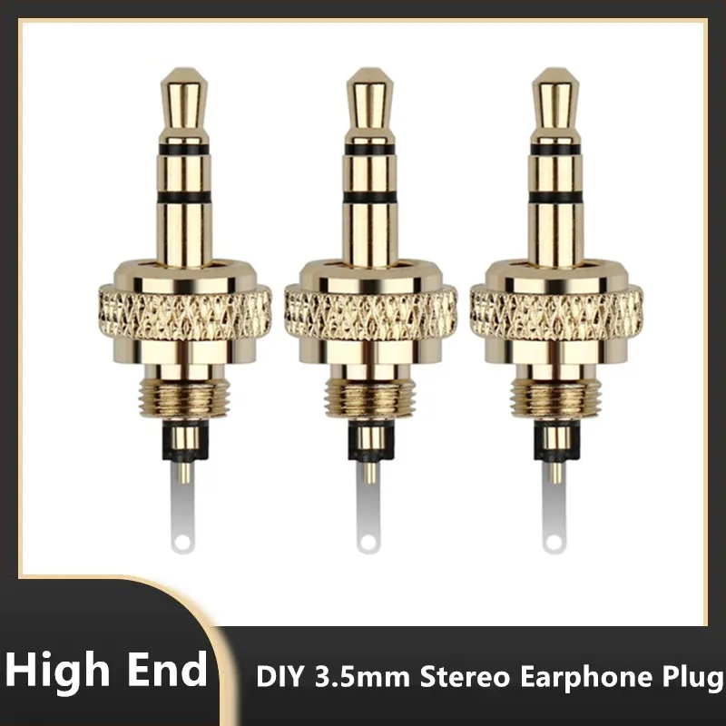 DIY סטריאו 3.5 mm אוזניות תקע נחושת מצופה זהב ' ק אודיו מתאם עבור D16 D11 B03 P03 P2 תיקון אוזניות כבל מחבר