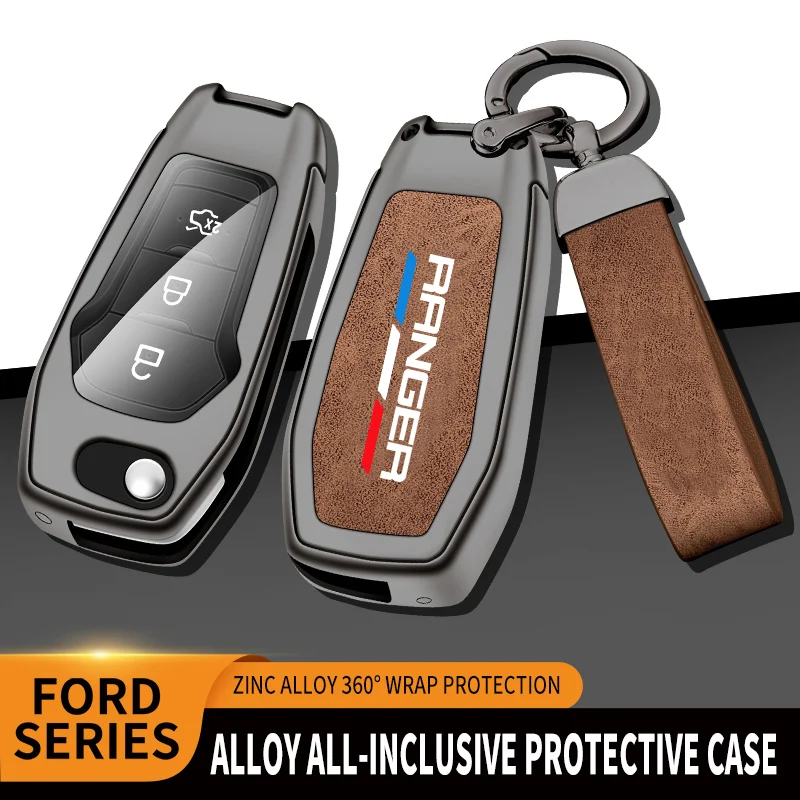 רכב חדש TPU סגסוגת אבץ מפתח Case תיק עבור פורד ריינג ' ר לוגו הרכב מפתחות המכונית מתכת מפתח מעטפת המכונית עיצוב פנים אביזרים