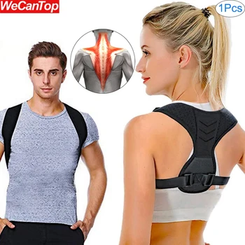 1Pcs חגורת גב ליציבה תיקונים עבור גברים, נשים,מתכוונן לנשימה העליון לגב במשך הקלה כאבי גב,תמיכה מחליק