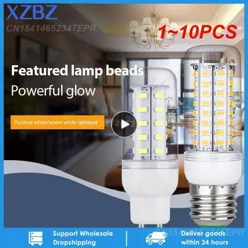 1~10PCS 5730 E27 LED אור תירס מנורת חיסכון באנרגיה אורות Led מנורת 110V 220V Lampada נר המבחנה נורות LED תירס