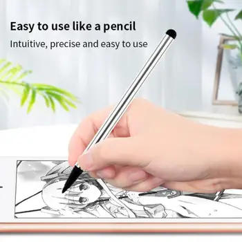 2 In1 קיבולי עט אוניברסלי עט חרט על נייד טלפון Android חכם עיפרון אביזרים קיבולי מסך מגע העיפרון