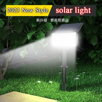 2023 חדש סולארית דשא מנורת הקרקע Plug הזרקורים חיצוני עמיד למים להדגיש גן נוף מנורת קיר כפול מטרה אורות חם