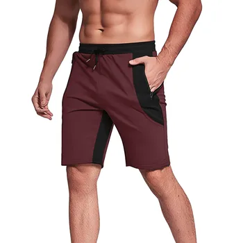 2023 טלאים Mens מכנסיים קצרים בקיץ ספורט כושר חיצונית פשוטה, התאמת צבע שרוך כיס מכנסיים קצרים מזדמנים Mens מכנסיים קצרים