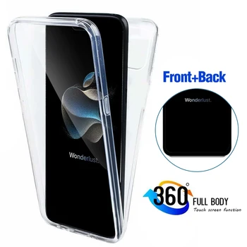 360° Doubl הצדדים מגן מקרה עבור iphone 15 Pro מקס iphone 15 פלוס i15 Pro שקופה מעטפת עבור iPhone 15 Shockproof כיסוי
