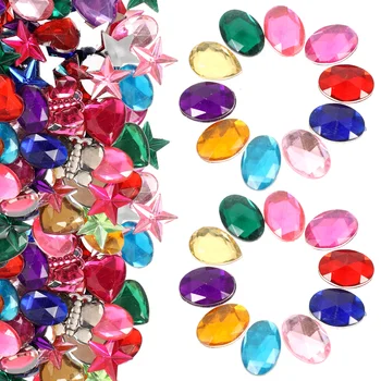 400 יח ' יהלום DIY חומר הפנים תכשיטים דבק עצמי אבני חן, יהלומים קישוטים למסיבה מדבקות ילדים אמנות אקריליק הילד