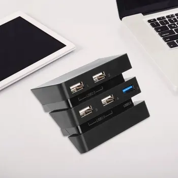 5 יציאות רכזת USB 3.0/2.0 במהירות גבוהה קונסולת משחק להאריך מתאם USB עם אינדיקטורים LED USB מפצל שחור PS4 Pro מסוף