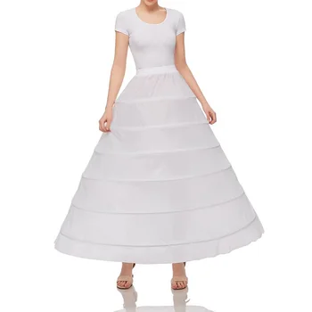 6 חישוק התחתונית Underskirt עבור חתונת כלה שמלות לנשף שמלת נשף