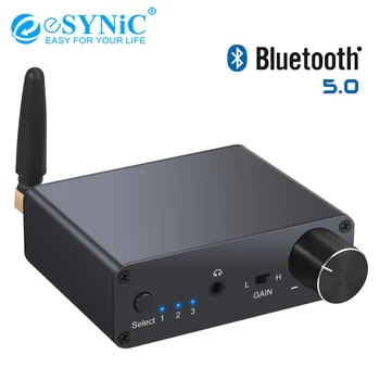 eSYNiC 192kHz ב-Bluetooth תואם 5.0 DAC ממיר אנלוגי לדיגיטלי QCC3003 צ ' יפ עם אוזניות מגבר אודיו מתאם תמיכה AAC