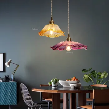 LED מודרנית תליון זכוכית אור על הסלון מינימליסטי עיצוב הבית מקורה תאורה גופי תאורה מסעדה אמנות תליית מנורה