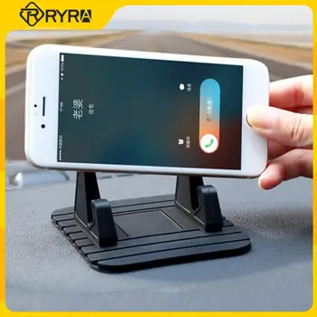 RYRA הרכב מחזיק טלפון לרכב במרכז הקונסולה המחוונים יצירתי אנטי להחליק להסרה רב תפקודית שולחן העבודה סיליקון מחזיק טלפון