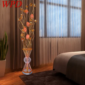 WPD מודרני מנורת רצפה אופנתי אמנות הסלון חדר השינה מלון הנדסה אלומיניום חוט LED דקורטיבי עומד אור