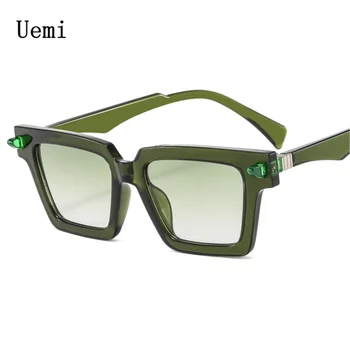 אופנה חדשה מעצב מותג ריבוע ירוק משקפי שמש לגברים נשים וינטאג ' מודרני נקבה משקפי שמש חם המוצר גוונים UV400 Eyeg