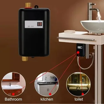 אמבטיה אביזר סט מיני דוד מים חשמלי 3800W 220V חיצוני קמפינג קראוון מיידי מערכת מקלחת מטבח אמבטיה Accessor