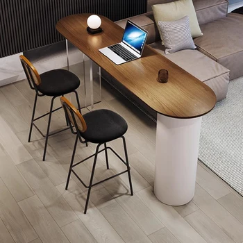 גבוה עיצוב שולחן בר גבוה יוקרה קוקטייל ארוך מסיבת בר קפה שולחן דלפק הקבלה לשתות Muebles De Cocina ריהוט הבית
