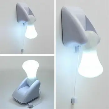 הנורה Led מקל מופעל על סוללה ניידת לילה שימושי ארון ארון מנורת לילה אורות הפעלה/כיבוי כבל המשיכה משלוח חינם