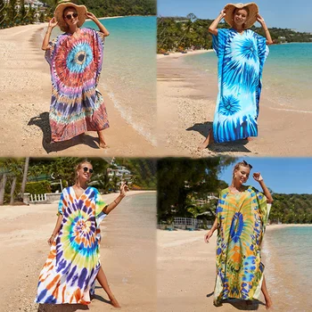 הקיץ 2023 מיקרו ביקיני לוהט שמלת החוף החולצה הדפסה חופשי החלוק ביקיני בגדי חג החולצה לכסות קופצים סקסי מיני שמלת החוף