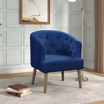 הקנה מבטא הכיסא,עמוק כחול קובלט, ריפוד קטיפה, הרהיטים בסלון, כיסא בסלון, נוח, פשוט אסתטי