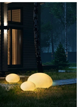 חיצונית הדשא מנורה עמיד למים יצירתי זוהר אבן המנורה מרוצף מנורה דקורטיבית חצר נוף המנורה