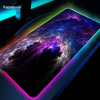 חלל המשחקים משטח עכבר RGB השולחן אביזרים למחשב XXL צבעוניים ענן Mousepad גיימר השטיח השטיח עם תאורה אחורית השולחן מחצלת 900x400