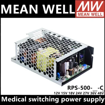 טוב RPS-500-12-C RPS-500-15-C RPS-500-18-C RPS-500-24-C RPS-500-27-C RPS-500-36-C RPS-500-48-C רפואי אספקת חשמל MW