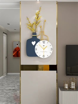 מודרני שעון קיר בעיצוב פנים האגרטל השקט הביתה השעון בסלון יצירתי הקיר