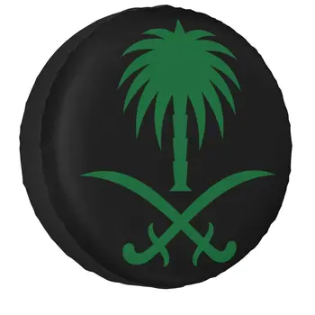 מנהג מצחיק ערב הסעודית דגל צמיג רזרבי כיסוי עבור טויוטה RAV4 פרדו 4WD 4x4 RV גלגל רכב מגיני 14