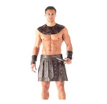 מפואר שמלת גברים Cosplay תלבושות ליל כל הקדושים מסיבת הרווקים תלבושת הרומית ספרטני גלדיאטור לוחם תחפושת