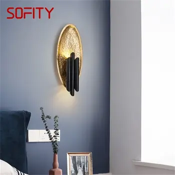 מתכתי מודרני פשוט מנורת קיר יצירתי גופי תאורה נורדי עיצוב דקורטיביים הביתה חדר סלון פמוטים