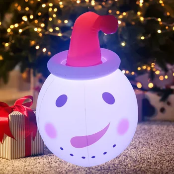 מתנפחים שלג סנטה קלאוס עם אור LED חג המולד מתנפחים בובות חוצות חג המולד השנה החדשה עיצוב 2024