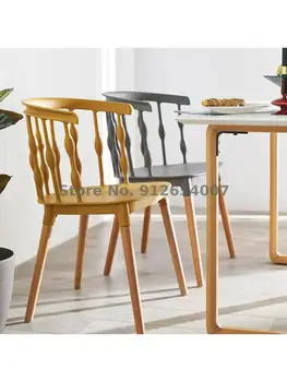 נורדי נטו אדום ההגירה האוכל כסא עץ מלא כיסא פלסטיק וינדזור כיסא להתלבש ללמוד בבית השולחן כורסא