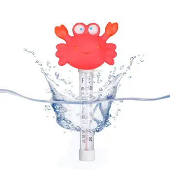 נייד PVC בריכת שחייה צף מדחום אמבטיה ספא ג ' קוזי בריכות דגים טמפרטורת המים מדידת מטר עם חבל.