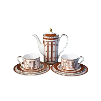 סגנון אירופאי סיר כוס קפה כוס תה עצם סין דגם חדר ערכת תה חנוכת בית יום הולדת מתנת החתונה