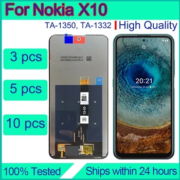 סיטונאי עבור Nokia X10 החלפת מסך טא-1350 טה-1332 יח ' צג מגע תיקון Pantalla LCD Reparatur הדיגיטציה הרכבה